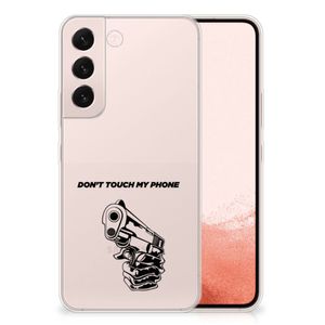 Samsung Galaxy S22 Silicone-hoesje Gun Don't Touch My Phone