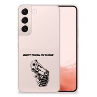 Samsung Galaxy S22 Silicone-hoesje Gun Don't Touch My Phone - thumbnail