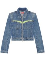 Diesel veste crop De-Simmy-Hs-S en jean - Bleu