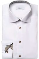 ETON Slim Fit Overhemd wit, Effen - thumbnail