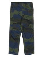 Zadig & Voltaire Kids pantalon droit à imprimé camouflage - Bleu