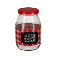 1x Transparante Jampotjes/jampotten Met Schroefdop Van Glas 1 Liter - Voorraadpot