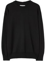 Jil Sander pull en laine à col rond - Noir