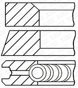 Zuigerveerset GOETZE ENGINE, u.a. für Audi, VW, Volvo