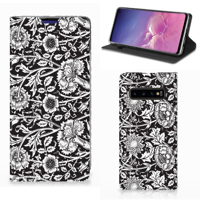 Samsung Galaxy S10 Smart Cover Black Flowers