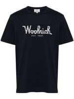 Woolrich t-shirt en coton à logo brodé - Bleu