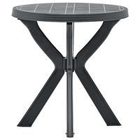 vidaXL Bistrotafel Ø 70 cm kunststof antraciet