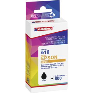 Edding Inktcartridge vervangt Epson 502XL (T02W1) Compatibel Zwart EDD-610 18-610-01