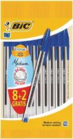 Balpen Bic Cristal blauw medium zakje ÃƒÆ' 8+2 gratis