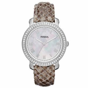 Horlogeband Fossil ES3116 Leder Beige 18mm