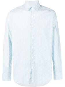 Canali chemise imprimée en coton - Bleu