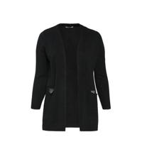 Paprika fijngebreid vest met pailletten zwart