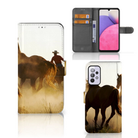 Samsung Galaxy A33 5G Telefoonhoesje met Pasjes Design Cowboy - thumbnail