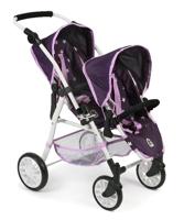 Tweeling poppenwagen Twinny - Stars Lila