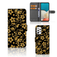 Samsung Galaxy A73 5G Hoesje Gouden Bloemen