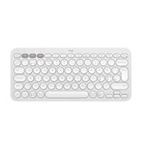 Logitech Pebble Keys 2 K380s, Multi-Device Draadloos Bluetooth-toetsenbord, snelkoppelingen, dun en draagbaar, Easy-Switch voor Windows, macOS, iPadOS, Android, ChromeOS, US QWERTY indeling - Wit