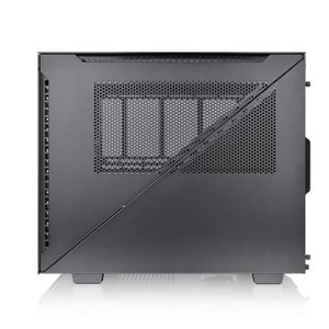 Thermaltake Divider 200 TG Air Black Micro-tower PC-behuizing Zwart 2 voorgeïnstalleerde ventilators, Zijvenster, Stoffilter