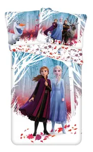 Disney Frozen Dekbedovertrek Leaves - Eenpersoons - 140 x 200 cm - Polyester