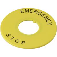 DECA A2AV-27 Inscriptie etiket Opdrukmotief EMERGENCY STOP Geel 1 stuk(s)