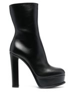 Alexander McQueen bottes en cuir à plateforme 130 mm - Noir