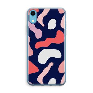 Memphis Shapes Pink: iPhone XR Transparant Hoesje