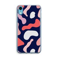 Memphis Shapes Pink: iPhone XR Transparant Hoesje - thumbnail