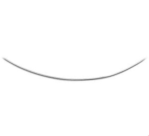 TFT Zilveren Ketting Omega Rond Schroefslot 1,5 mm