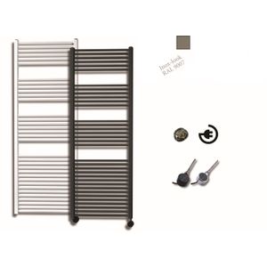 Elektrische Design Radiator Sanicare Plug En Play 172 x 60 cm Inox Look Thermostaat Chroom 1127 Watt Sanicare