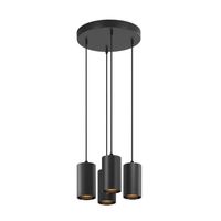 SLV Pendel hanglamp Asto Tube zwart 4x GU10 1006437 - thumbnail