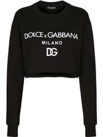 Dolce & Gabbana sweat crop à logo imprimé - Noir