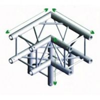 Showtec PQ30-012 3-weg truss koppelstuk, Hoek 90° + omlaag