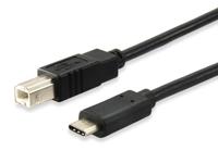 Equip USB 2.0 kabel B->C m/1, 0m Type C polybag