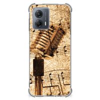 Motorola Moto G53 Anti-shock Hoesje met foto Bladmuziek - thumbnail