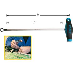 Hazet HAZET Werkplaats Inbusschroevendraaier Sleutelbreedte (metrisch): 3 mm Koplengte: 150 mm Afmeting, lengte: 168 mm