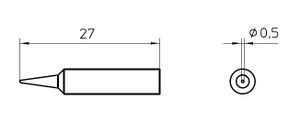 Weller XNT 1 Soldeerpunt Ronde vorm Grootte soldeerpunt 0.5 mm Inhoud: 1 stuk(s)