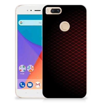 Xiaomi Mi A1 TPU bumper Geruit Rood