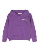 Palm Angels Kids hoodie en coton à logo imprimé - Violet