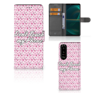 Sony Xperia 5III Portemonnee Hoesje Flowers Pink DTMP