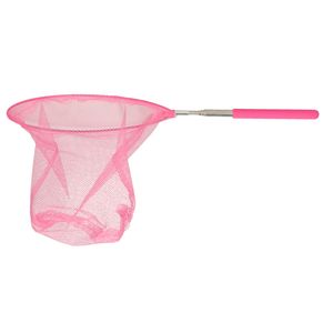 Ibergarden Schepnet/visnet/vlindernet - Uitschuifbaar - roze - van 38 cm tot 75 cm   -