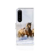 Sony Xperia 1 IV Telefoonhoesje met Pasjes Paarden - thumbnail