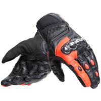 DAINESE Carbon 4 Short, Race motorhandschoenen, Zwart-Fluo Rood - thumbnail