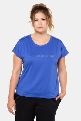 Ulla Popken T-shirt, oversized schouders, gerecycled materiaal, sneldrogend - Grote Maten Ulla Popken T-shirt, oversized schouders, gerecycled materiaal, sneldrogend - Grote Maten