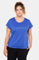 Ulla Popken T-shirt, oversized schouders, gerecycled materiaal, sneldrogend - Grote Maten