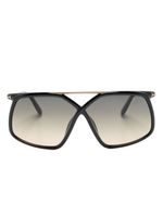 TOM FORD Eyewear lunettes de soleil Meryl à monture oversize - Noir - thumbnail