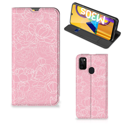Samsung Galaxy M30s | M21 Smart Cover White Flowers