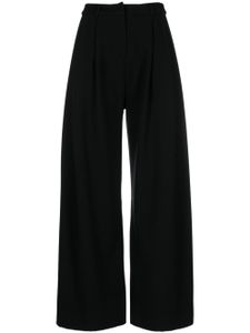 Loulou pantalon palazzo à détails plissés - Noir