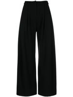 Loulou pantalon palazzo à détails plissés - Noir