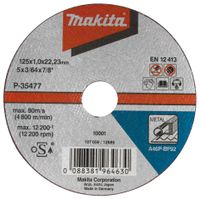 Makita Accessoires Doorslijpsch. 125x2,5mm metaal | 1 stuk - A-85313 - thumbnail