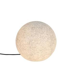 QAZQA Moderne buitenlamp grijs 35 cm IP65 - Nura