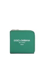 Dolce & Gabbana portefeuille en cuir à logo imprimé - Vert